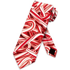 Three Rooker Candy Cane Ties Mens Christmas Neckties Candycane Tie
