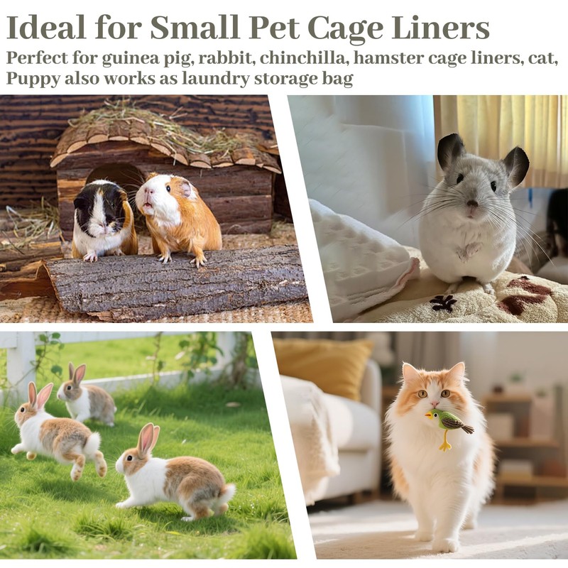 BEZHO Guinea Pig Cage Liner Wash Bag, Laundry Bags for