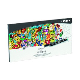 LYRA Art Pen, Fine Art Marker Set, 30 Assorted Colours, Fibre Tip Pen, Ideal for Professionals & Students