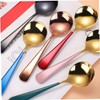 LIFKOME Round Spoons Ergonomic Soup Dessert and Fruit Scoops Resistant