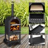 Outdoor Wood Fired Pizza Oven with Pizza Stone, Pizza Peel,