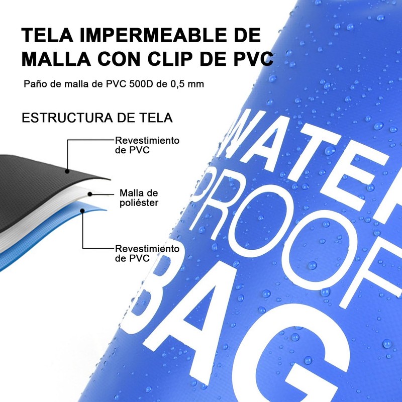 Bolsa Impermeable, Bolsa Seca Impermeable 5L y 10L, Mochila a