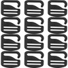 LUORNG G Hook 12PCS 26mm / 1inch Black G-Hook Wave