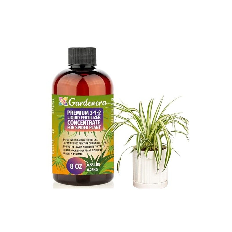 Premium Liquid Spider Plant Fertilizer - 3-1-2 Concentrate for Indoor