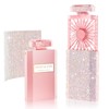 LIGHTDESIRE DIY Bling Crystal Rhinestones Handheld Fan, Mini Personal Cooler,
