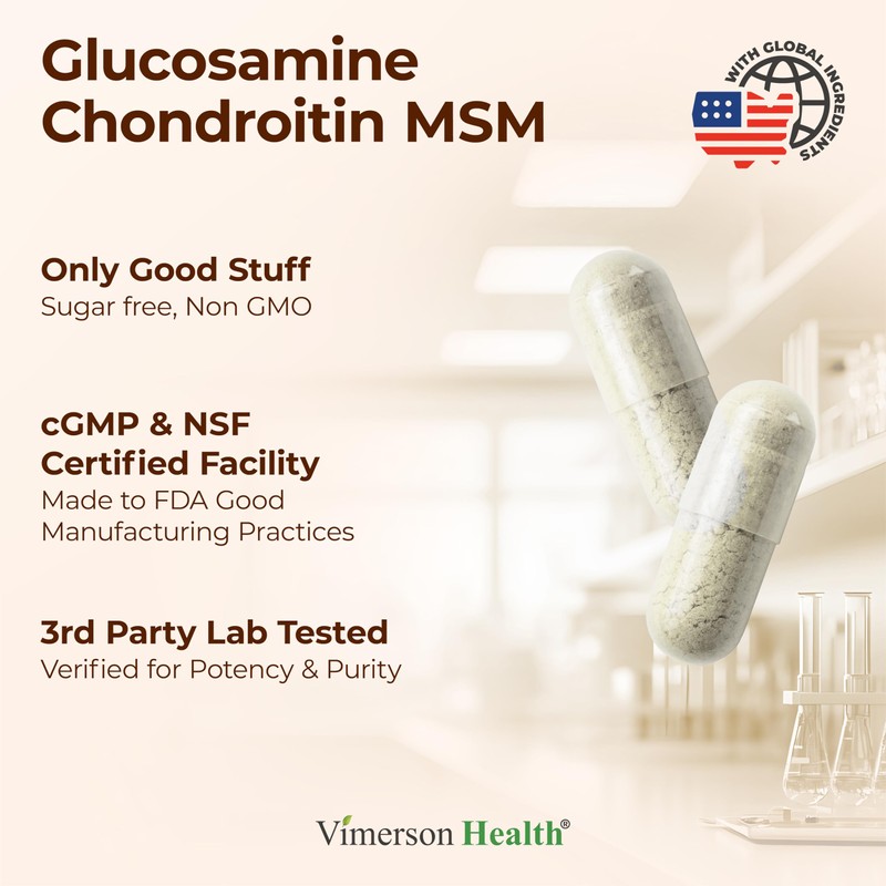 Glucosamine Chondroitin MSM Supplement – 3-in-1 Joint Supplements for Men