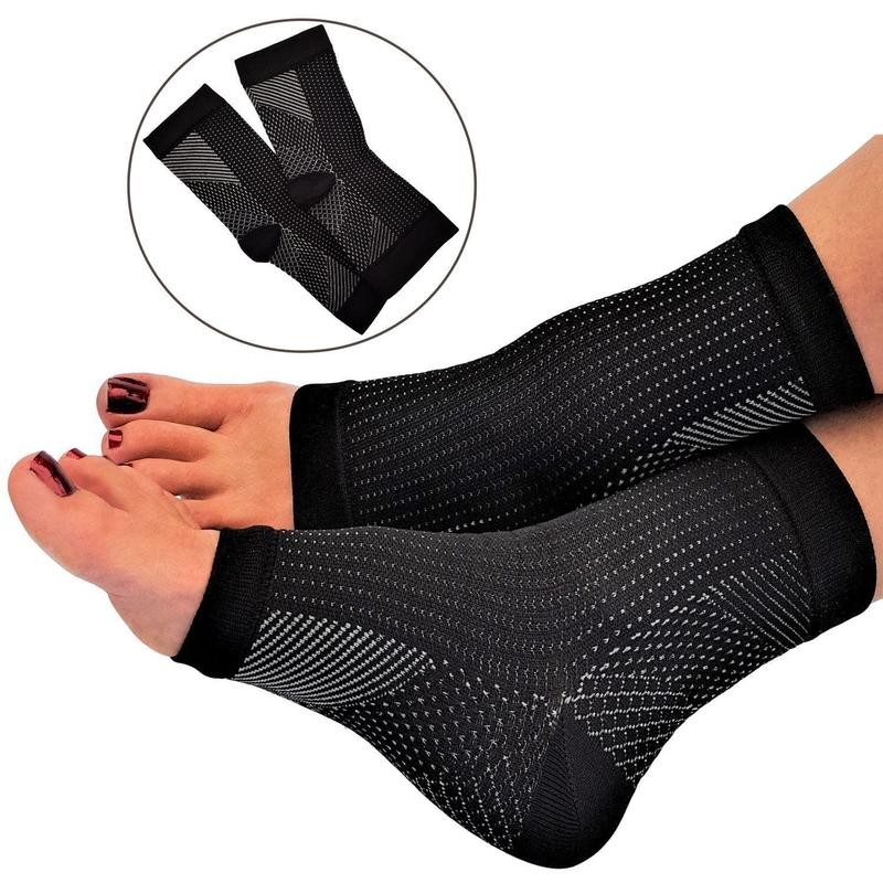 Compression Foot Sleeve (1-Pack) - Size: Large/XLarge, Style: Black Copper
