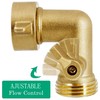 Xiny Tool 90 Degree Garden Hose Adapter with Shut Off