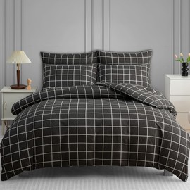 Lazzaro Double Duvet Set - Premium Brushed Microfiber Double Duvet Cover (200 x 200 cm) 3 PCs - Breathable Luxury Bedding Set For All Seasons