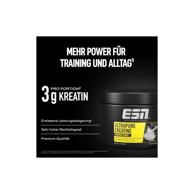 ESN Ultrapure Creatine Monohydrate - Microfine Creatine Powder - 3