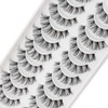 Clear Band False Eyelashes D Curl Russian Stripes False Eyelashes