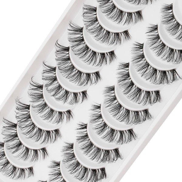Clear Band False Eyelashes D Curl Russian Stripes False Eyelashes