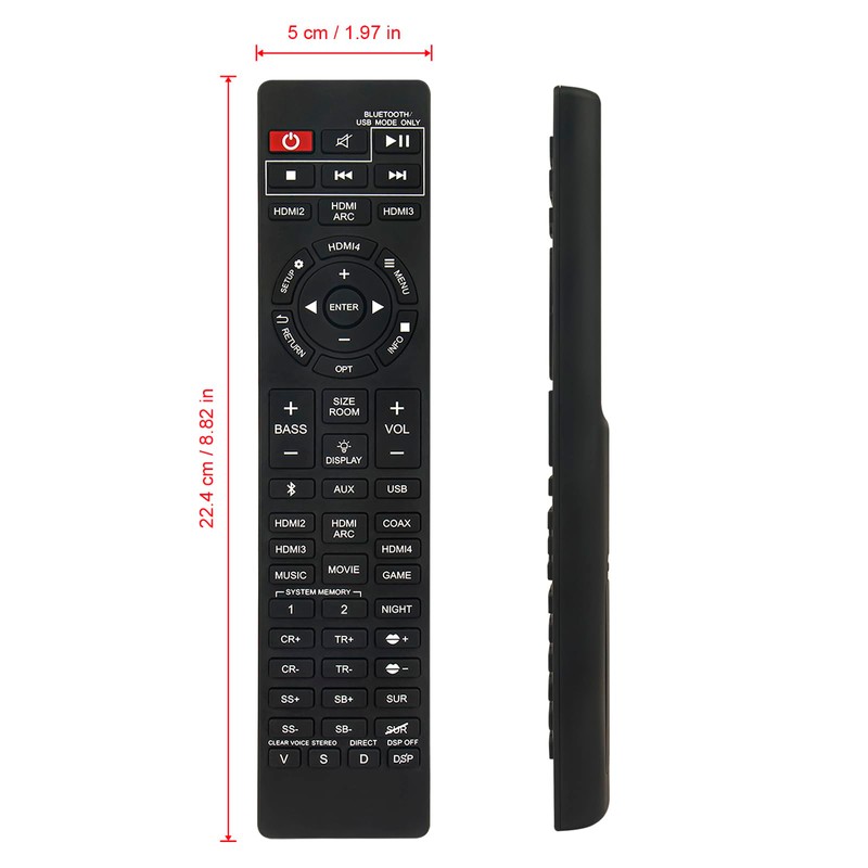 Replaced Remote Control fit for Nakamichi Shockwafe DTSX or SSE