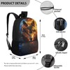 Renewold Cool Wolf 17 Inch School Backpack Multifunctional School Backpacks