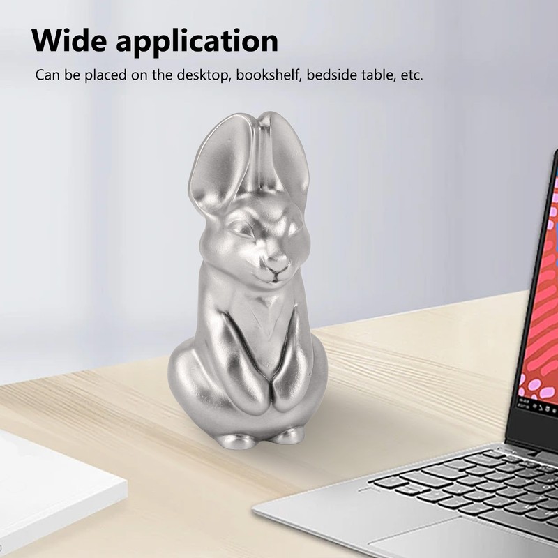 Rabbit Sculpture Smoothly Resin Rabbit Statue Decorative Exquisite Bunny Figurine