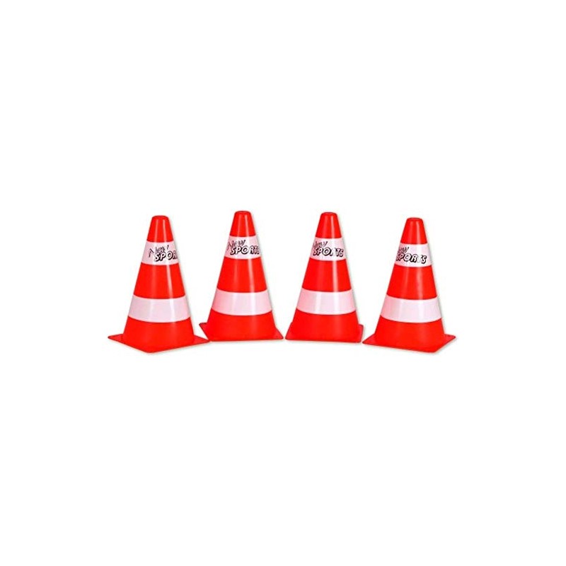 New Sports 63086 Toy Traffic Cones Set of 4 Height