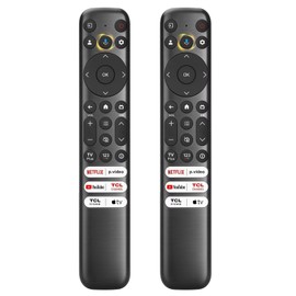 RIVIERA RC813 Remote Control Only Replacement for TCL Google TV Q5/Q6/Q7/QM7/QM8/S3/S4 Series 4K UHD HDR LED QLED QD-Mini LED Full-HD Smart TVs（Not for Roku/Fire TV） 2 Packs