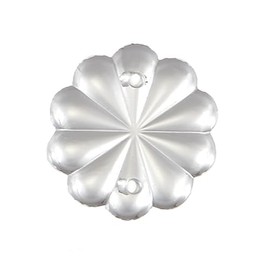 B&P Lamp® 1" (25Mm) Clear Pressed Glass Rossette W/ 2 Holes