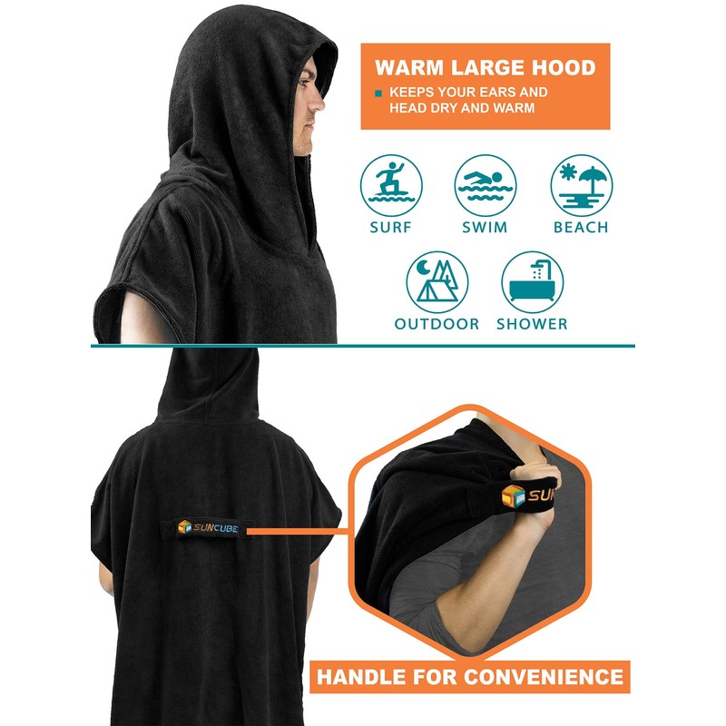 SUN CUBE - Poncho de Surf con Capucha | Traje