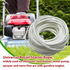10 Meters 4.0mm Recoil Pull Cord for Lawnmower Chainsaw Recoil Starter Rope Gas Engine Pull Starter Replacement