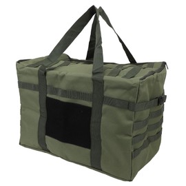 Camping Storage Bag, 53L Large Capacity Waterproof Tactical Bag with Handles, Axe Holder, Utility Tote Bag Camping Kitchen Organizer for Picnic Moving Travel