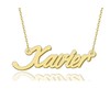 HUAN XUN Xavier Necklace 18k Gold Plated Charm Layering Name