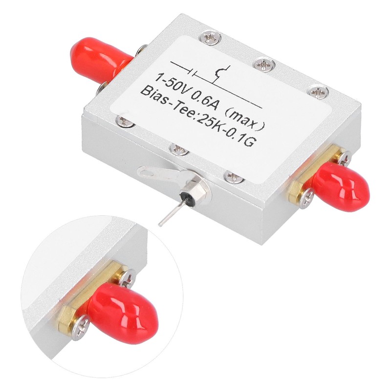 RF Isolated Capacitor Bias Tee Blocker Electronic Components 25K‑100MHz DC