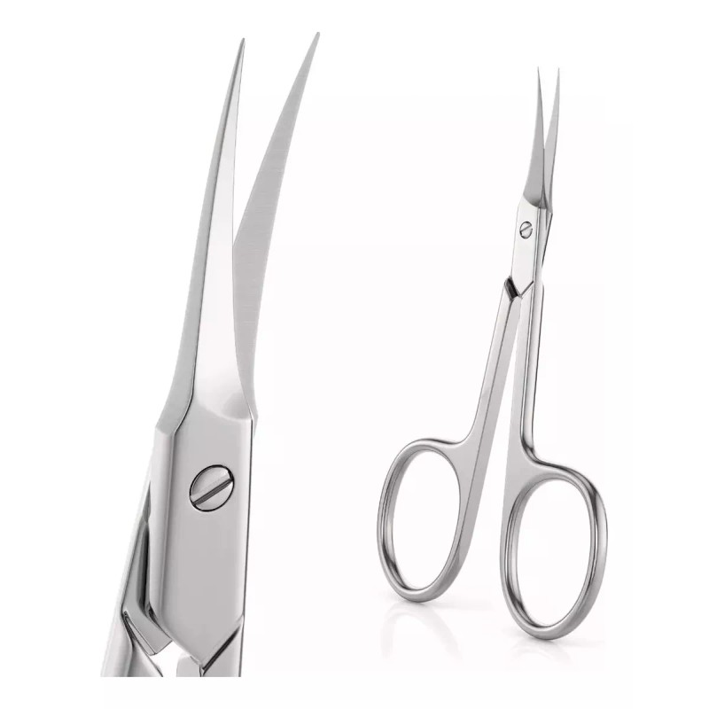 L&T Tijera Curva Corta Uñas Punta Fina Acero Inoxidable Manicure