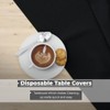 VR Angel 8 x Black Disposable Paper Table Cloth Cover