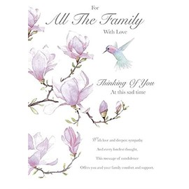 For all the Family With Love - Thinking of You at This Sad Time - Sympathy Card