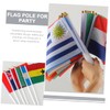 KONTONTY DIY Flagpole 100pcs Plastic Flag Sticks Handheld Flagpoles for