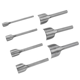 Semicircular Cutter 7 Pieces Leather Craft Half Round Cutter Leather Punch Set Punch Strap Belt Wallet and DIY Handmade Tools Set (10-40 mm)