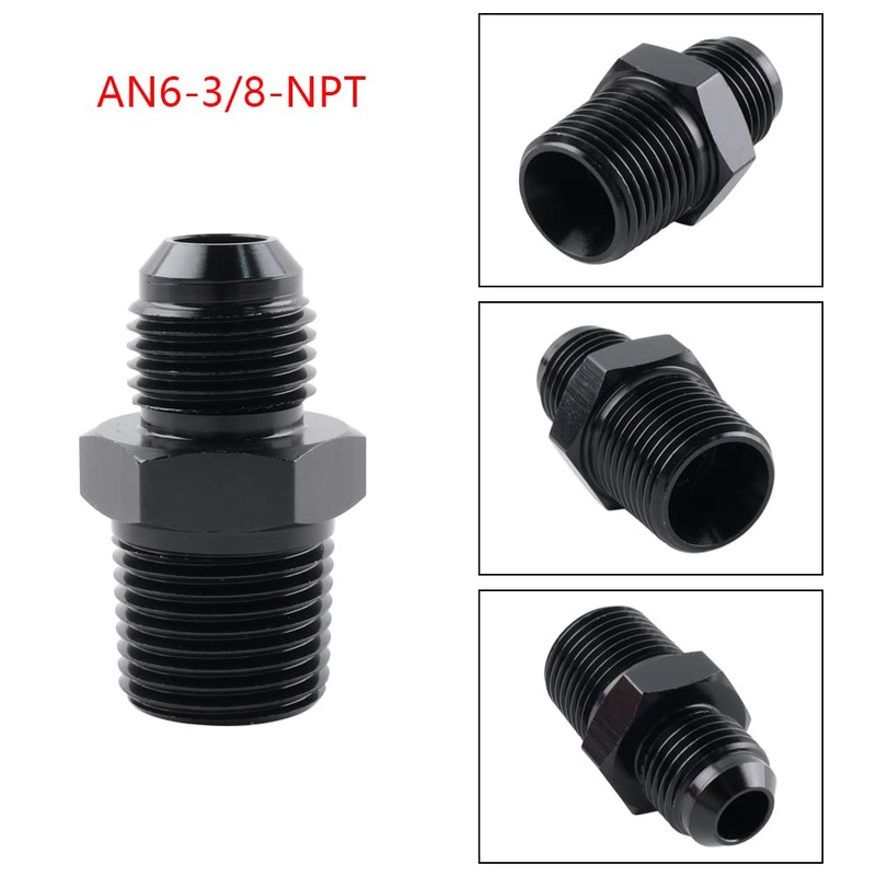 YSIL 6AN Male Flare to 3/8" NPT 2PCS Hose Pipe