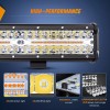 Nilight 12Inch 300W LED Light Bar 2PCS 4Inch 60W Light