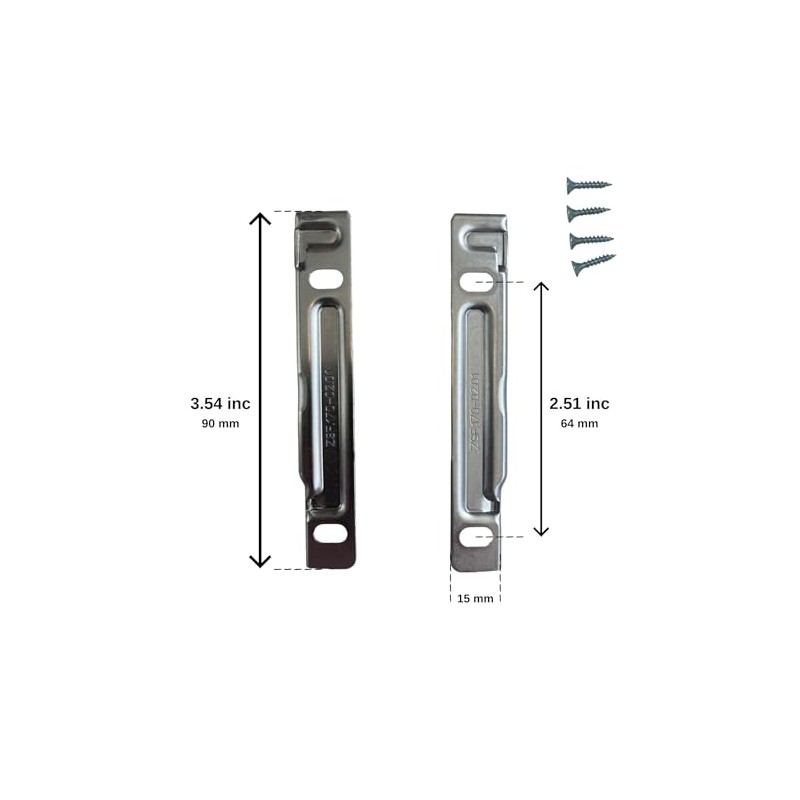 Blum Metabox Drawer Front Fixing Bracket, Nickel, Right and Left,