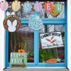 12Pcs Wooden Easter Ornaments Easter Tabletop Wooden Signs Easter Party