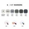 6pcs Grey Gray Alcohol Markers Set for Building Interior Design,