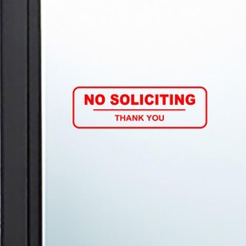 XTRAYXRAY No Soliciting Sign No Soliciting Sticker Decal for Home House Door Office Wall Window Die Cut Self-adhesive 2Pcs (Red)