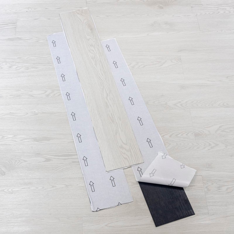 FLOREXP White Vinyl Flooring - Laminate Waterproof Flooring with Wood