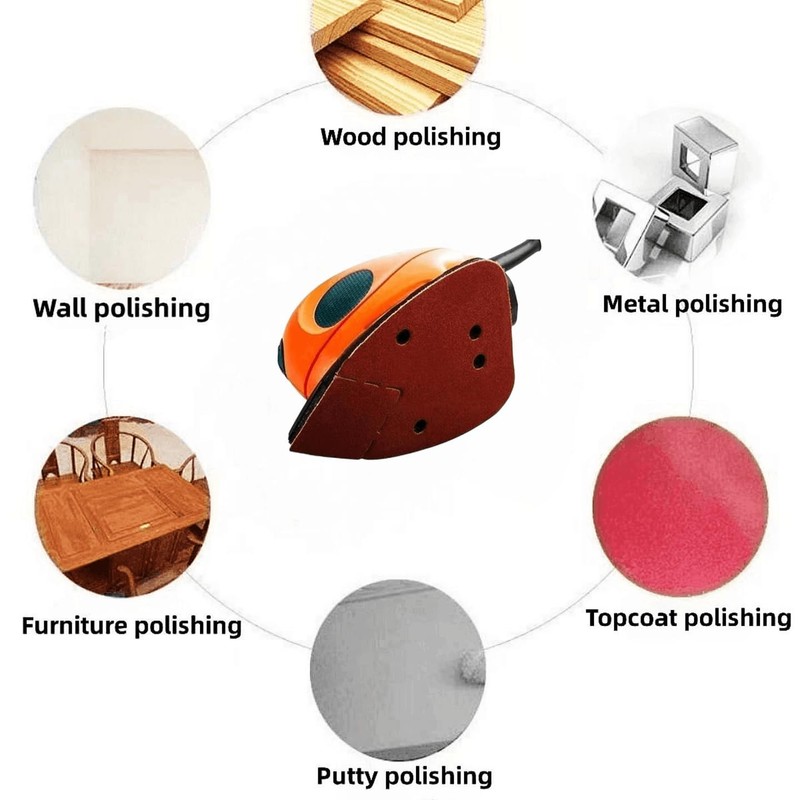 LESNIC 120 Grits 80pcs Mouse Sander Pads, Mouse Sander Discs