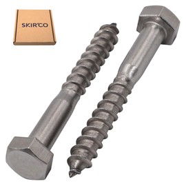 SKIR'CO A2 Stainless Steel Hexagon Head Wood Screws M8 x 60 mm DIN 571 Pack of 10