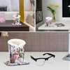 bvya 2 Pcs a Set, Plush Lined Eyeglasses Holder Stand
