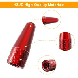 HZJD Bike Presta Valve Caps, red(2 Pack)