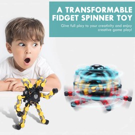 NEW Transformable Fidget Spinner Toy, Funny DIY Fingertip Spin Top Toys, Hand Finger Spinner Creative Fingertip Mechanical Gyro for Kids Adults, All Ages Sensory Fidget Toys