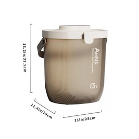 VOOCOO Vacuum Pet Food Storage Container, Automatic Vacuum Sealed Storage Bin with Airtight Lids for Dog Food, Cat Food, and Bird Feed, Rechargeable Airtight Dry Pet Food Bucket Up to 13 L, 16.5 lbs