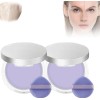 2pcs Polvo Mate Lavanda Control Brillo Y Fijación Facial