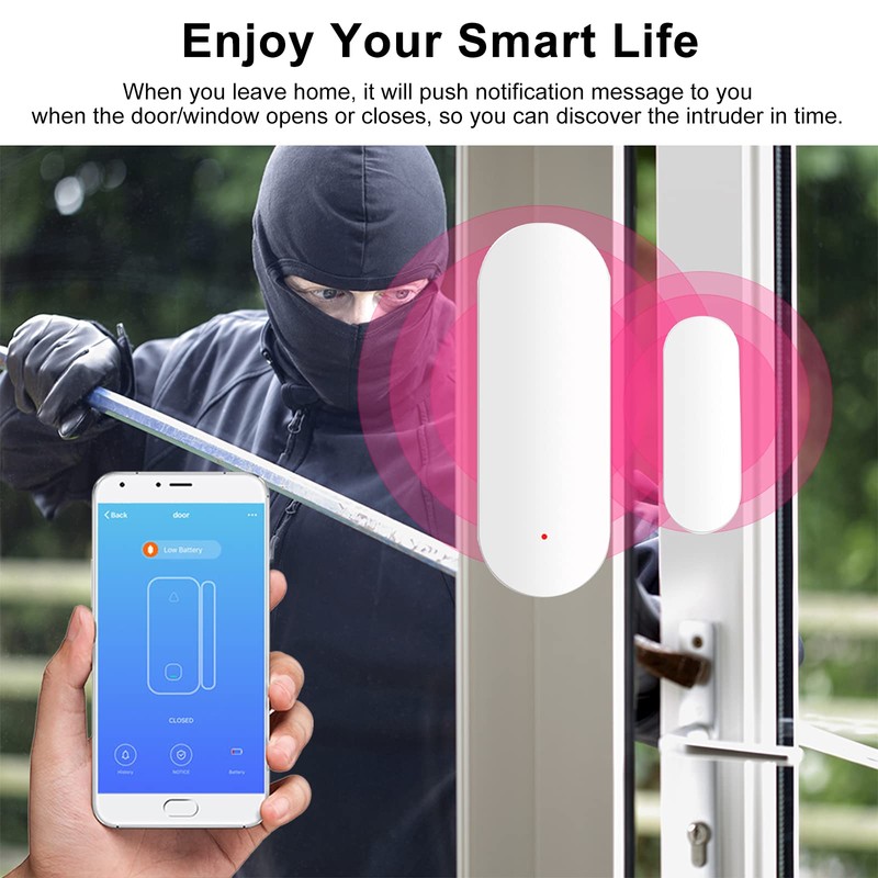Zigbee Smart Door Sensor,Zigbee Smart Door Sensor Tuya APP Control