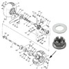 Motoparty Rear Axle Hub Castle Nut Washer For Yamaha ATV