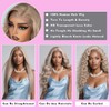 WAQI 32 Inch Ash Blonde Lace Front Wig Human Hair