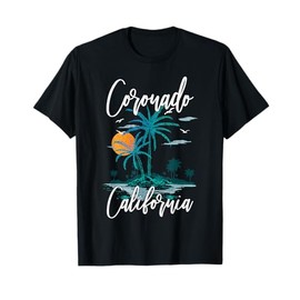 Family Vacation Retro Sunset California Coronado Beach Men Women Kids T-Shirt
